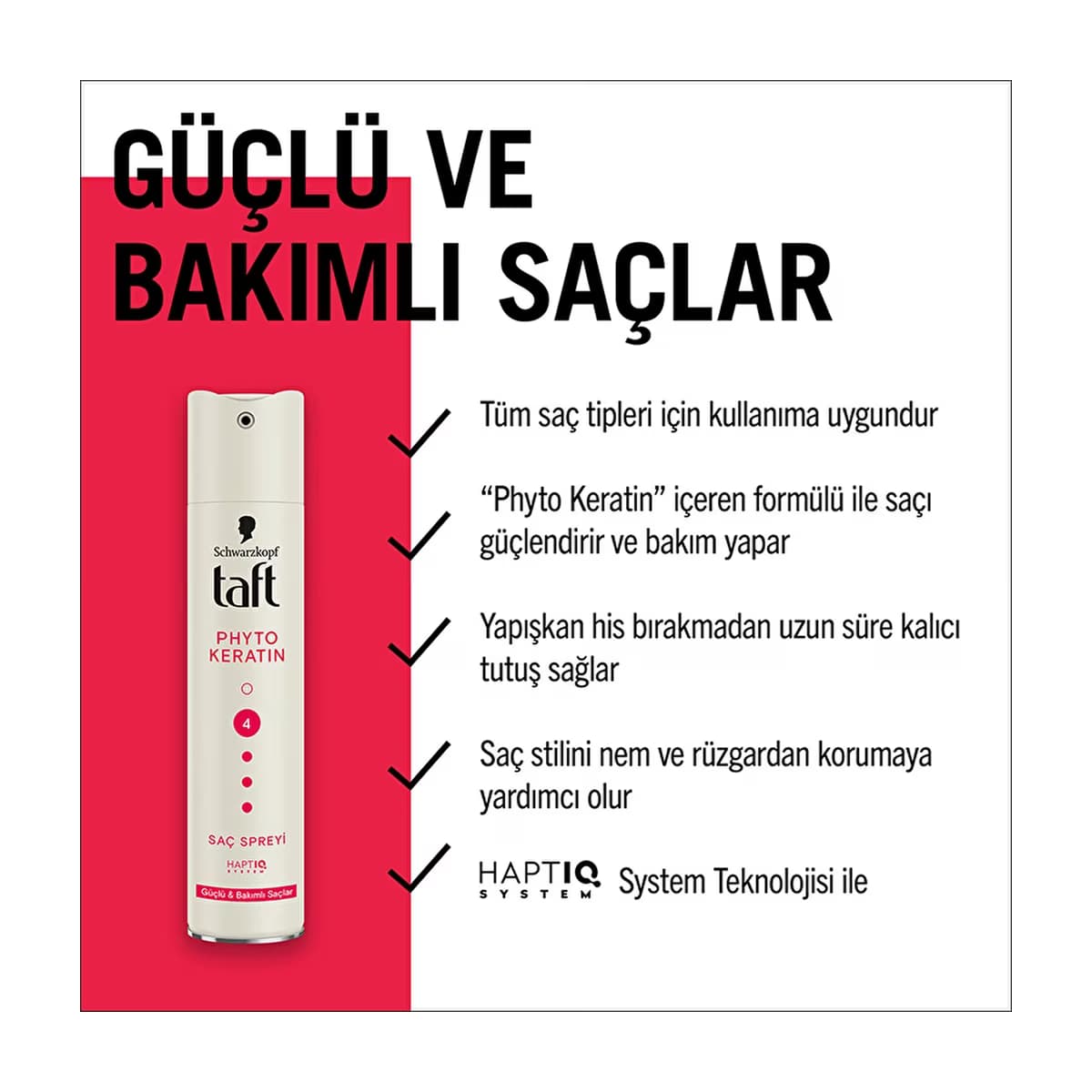 Taft Keratin Saç Spreyi 250 ml - Gratis 4