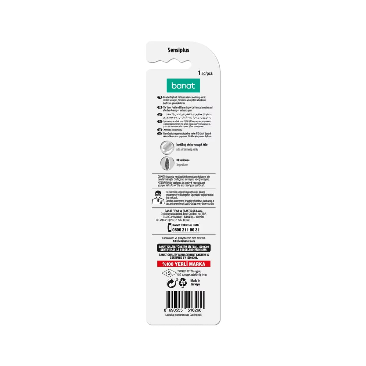 Banat Sensiplus Diş Fırçası (Yumuşak) - Gratis 2