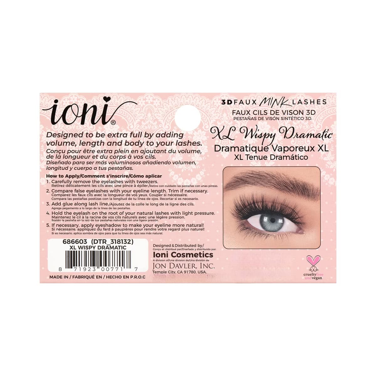 IONI 3D Takma Kirpik XL İnce Uçlu - Gratis 2