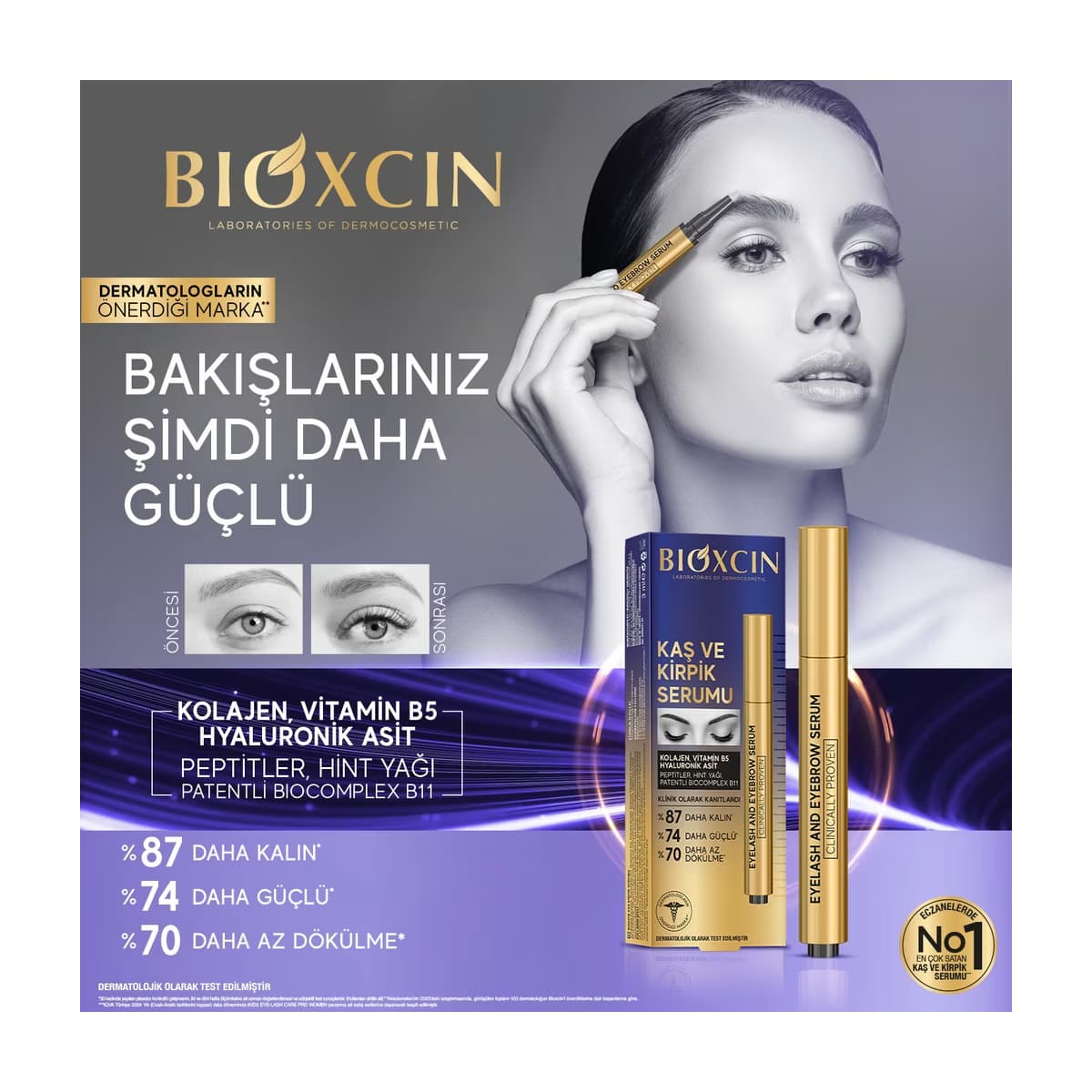 Bioxcin Kaş ve Kirpik Serumu 3 ml - Gratis 3