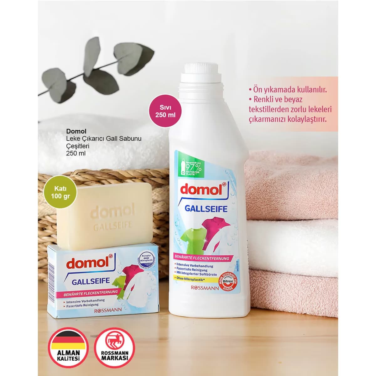 Domol Leke Çıkarıcı Gall Sıvı Sabun 250 ml 2