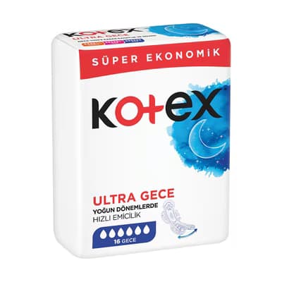 Kotex Ultra Quadro Gece 16 adet    