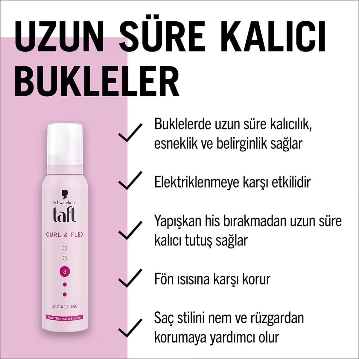 Taft Curl and Flex Köpük 150 ml 2