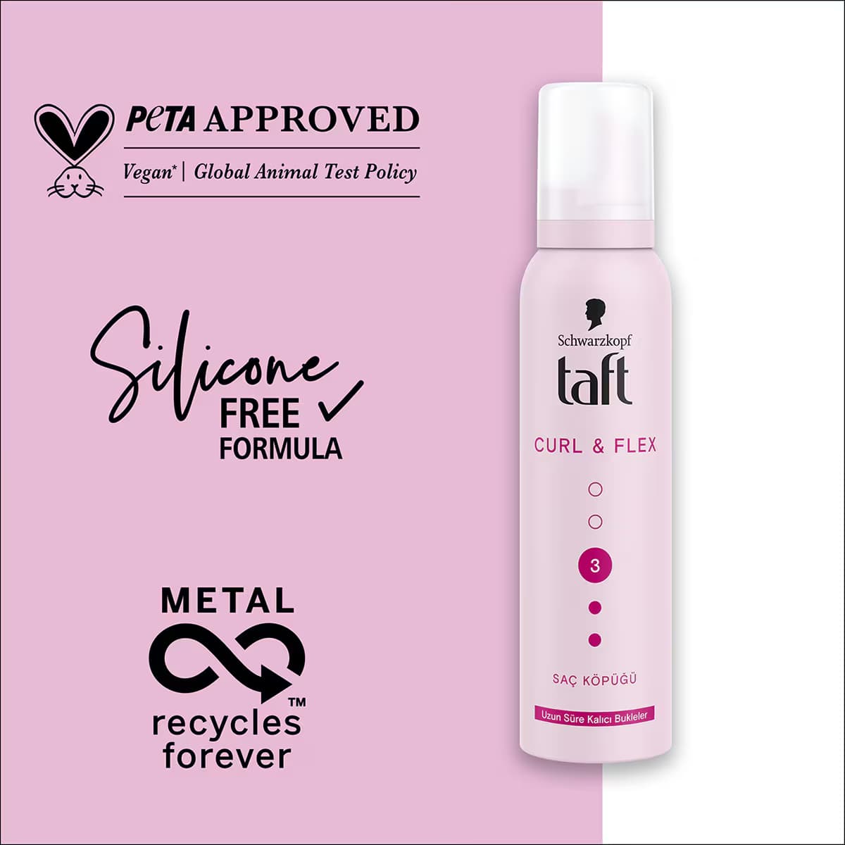 Taft Curl and Flex Köpük 150 ml 3