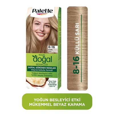 Palette Kalıcı Doğal Renkler 8-16 Küllü Sarı