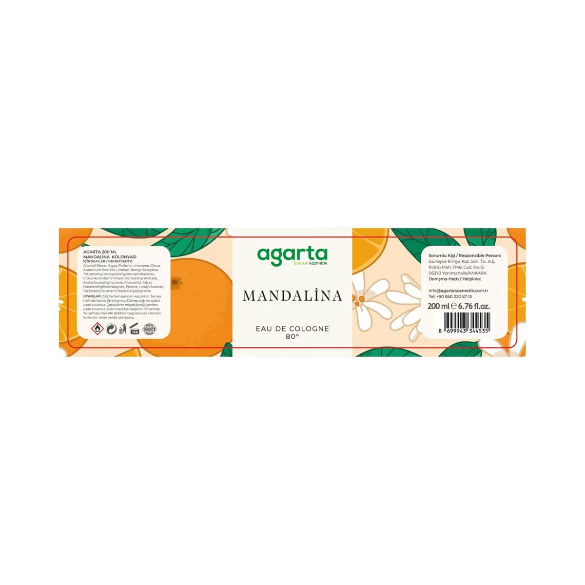 Agarta Mandalina Kolonyası 200 ml - Gratis 2