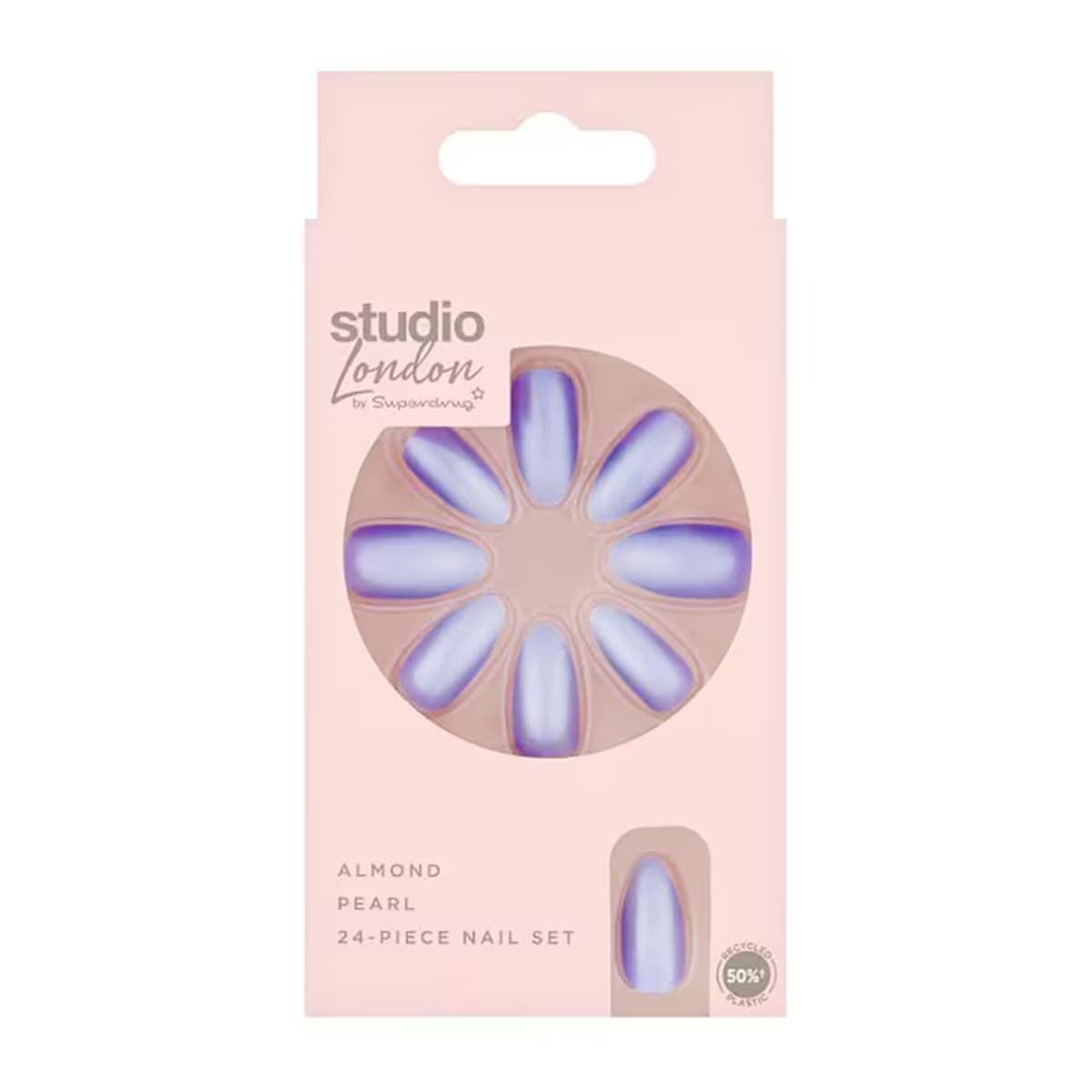 Superdrug Studio Takma Tırnak Lila 24'lü