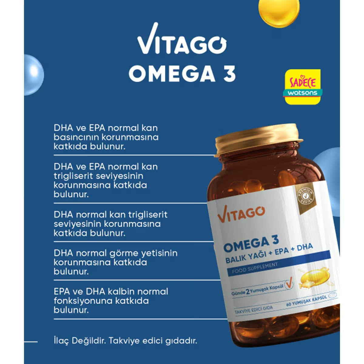 Vıtago Omega 3 Balık Yağı Epa Dha Tablet 60Lı 2