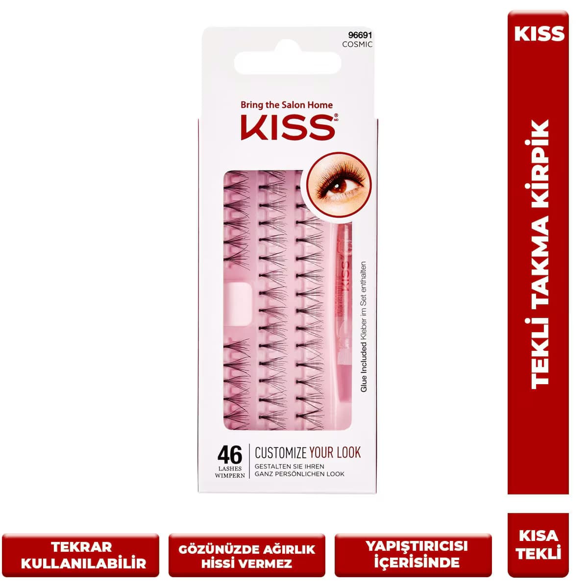 Kiss Tekli Takma Kirpik Kısa 2