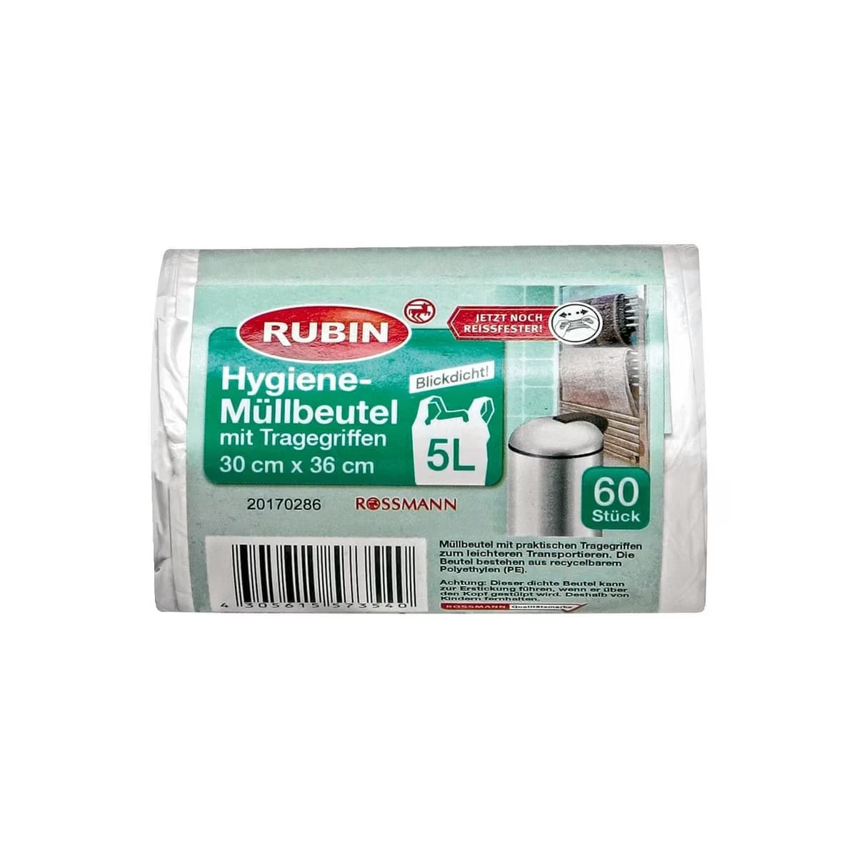Rubin Çöp Torbası - 5 Litre 30x36 cm 60'lı