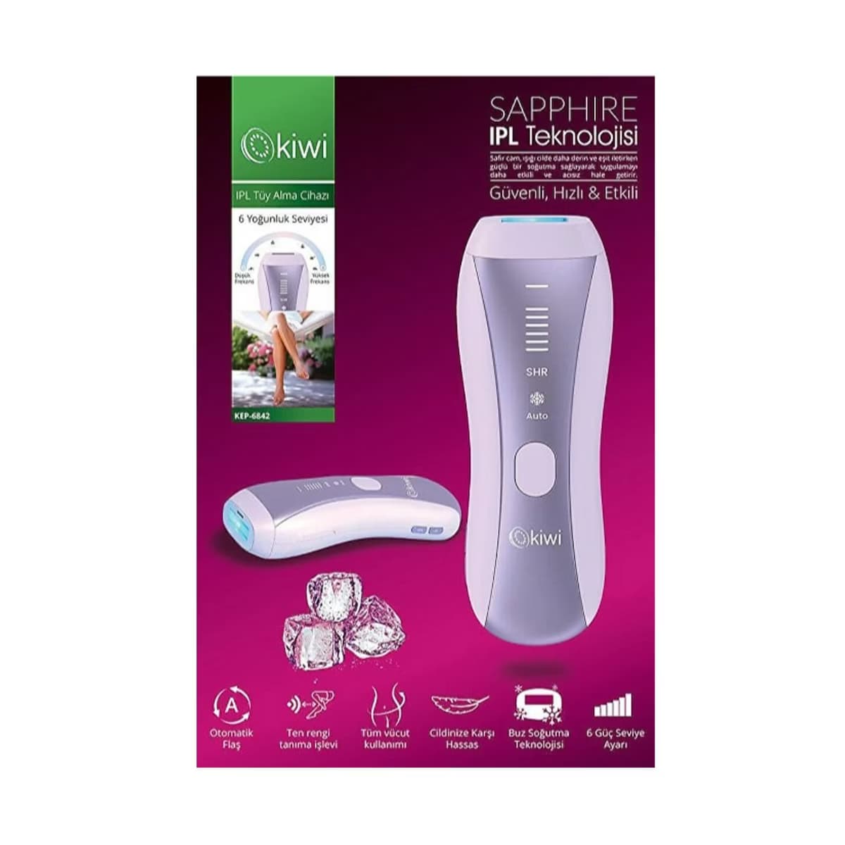 Kiwi IPL Tüy Alma Cihazı KEP-6842 - Gratis 2