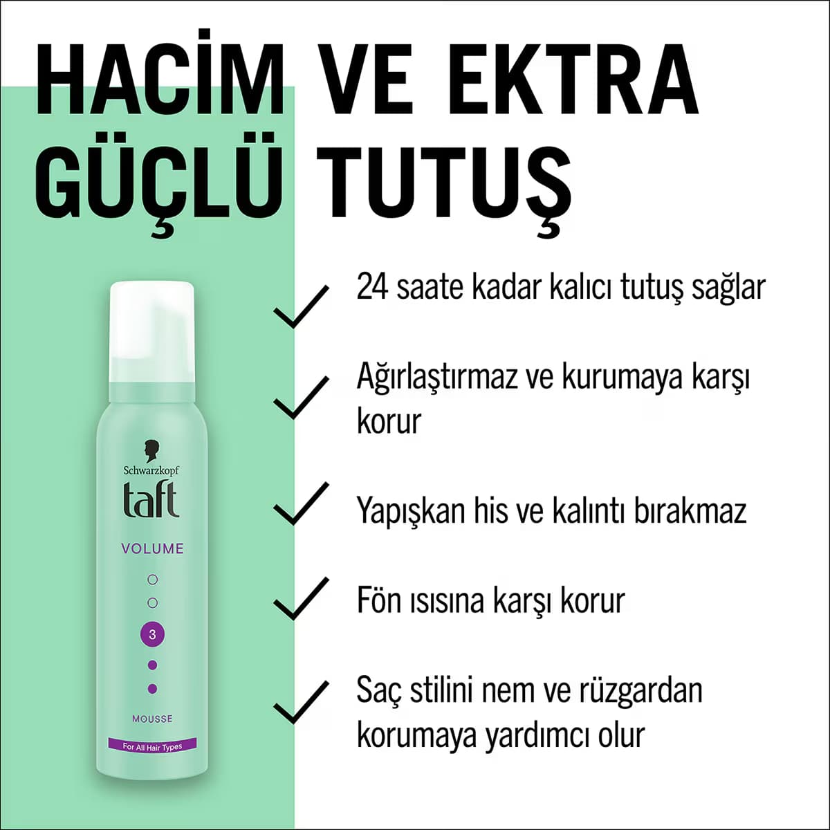 Taft Volume Köpük 150 ml 2