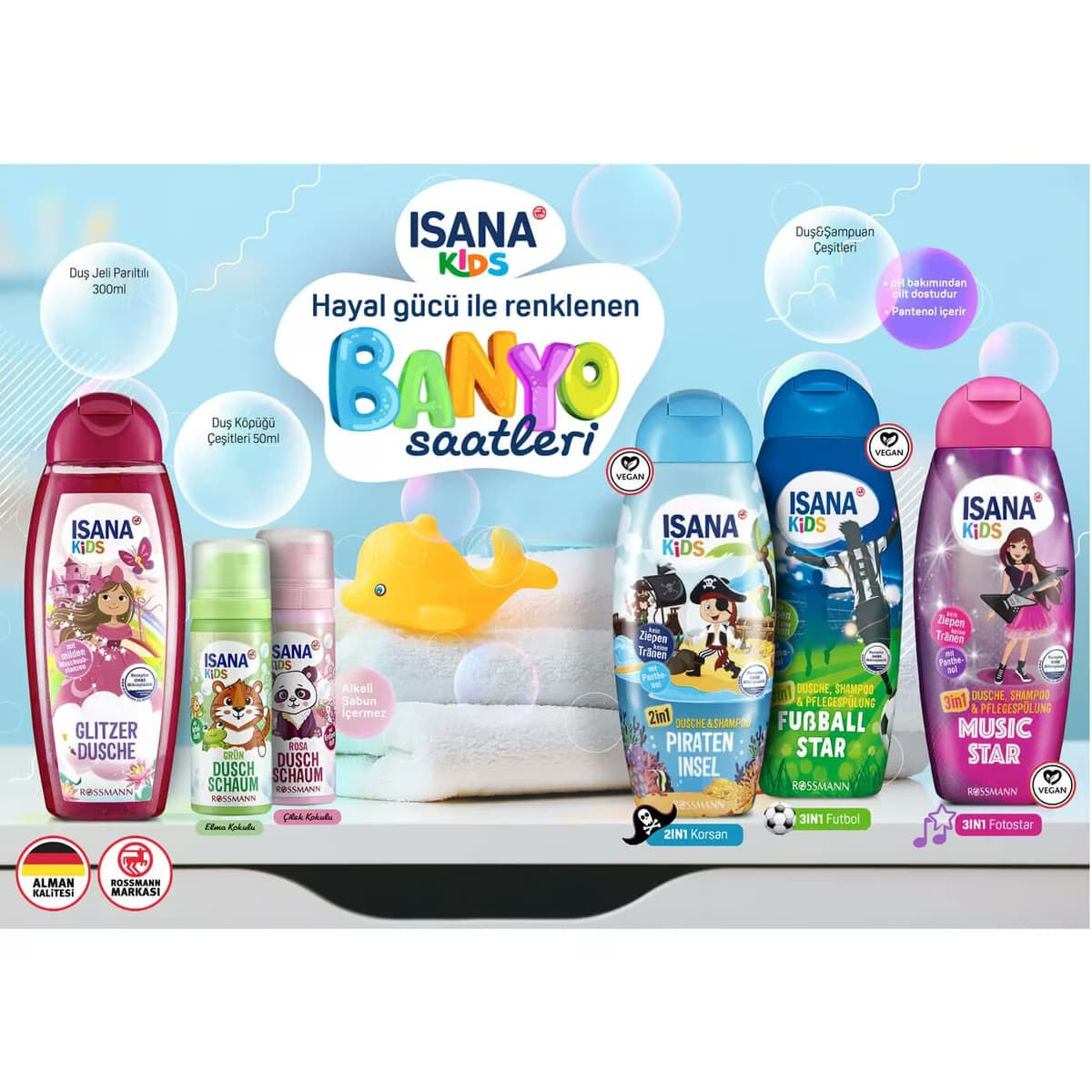 Isana Kids Duş Köpüğü Çilek Kokulu 50 ml 2