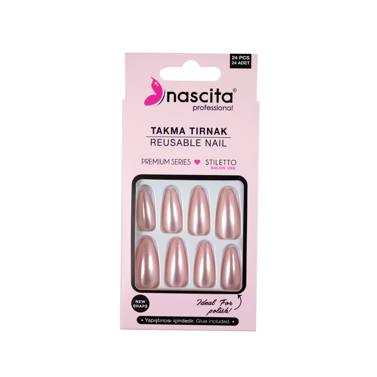 Nascita Takma Tırnak Pink Pearl 24'lü 3
