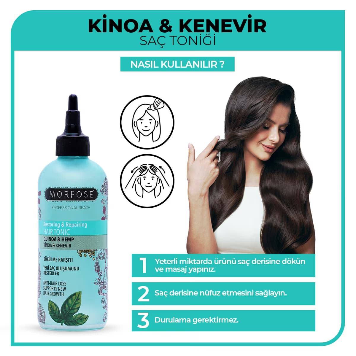 Morfose Saç Toniği Kinoa&Kenevir 300 ml 4