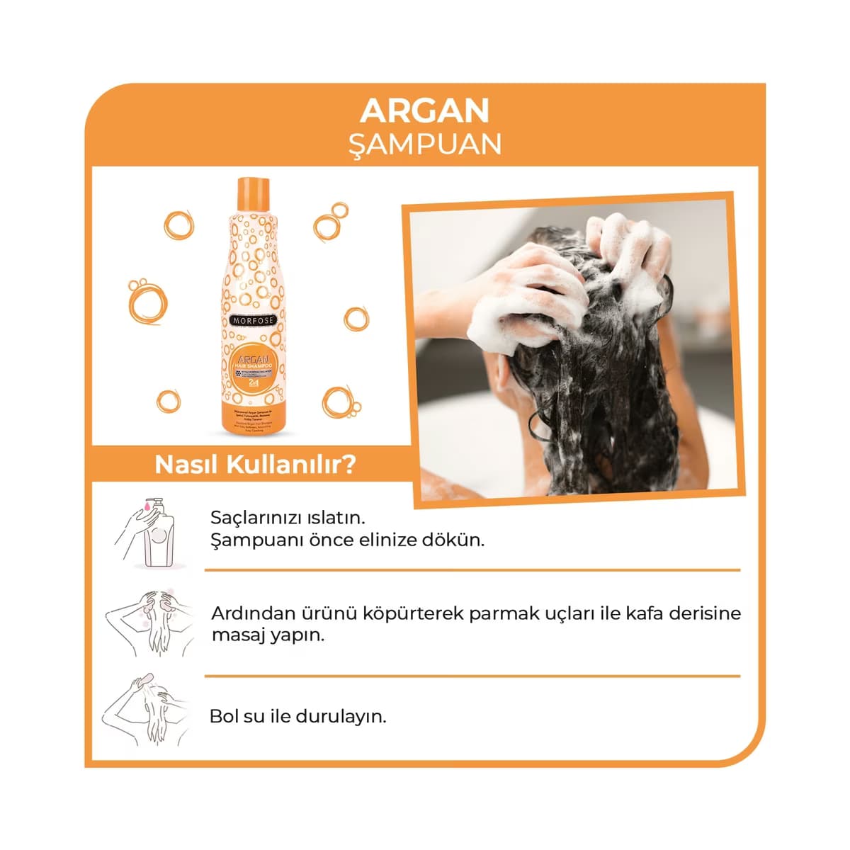 Morfose Argan Saç Şampuanı 500 ml - Gratis 4