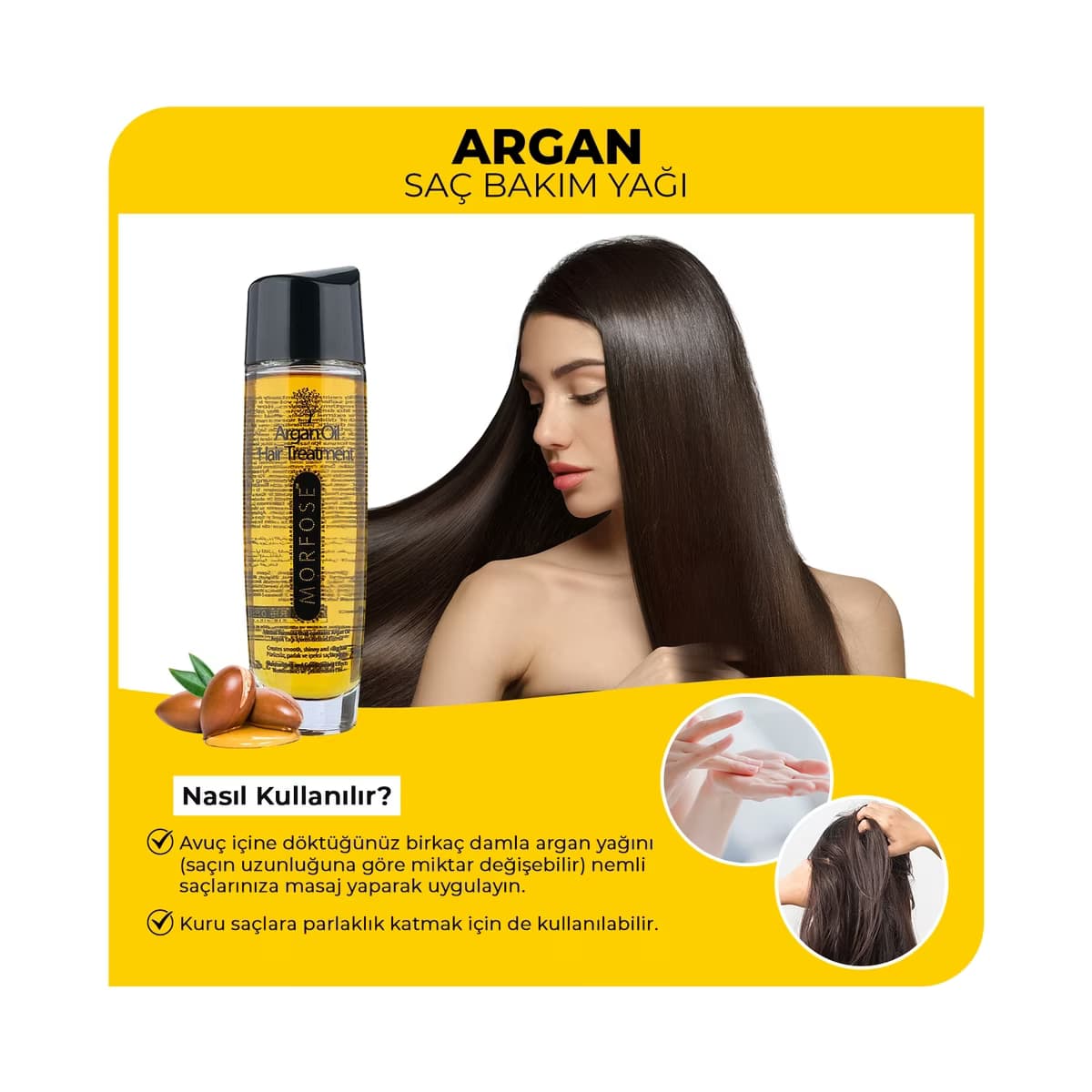Morfose Bitkisel Saç Yağı Argan 100 ml - Gratis 4