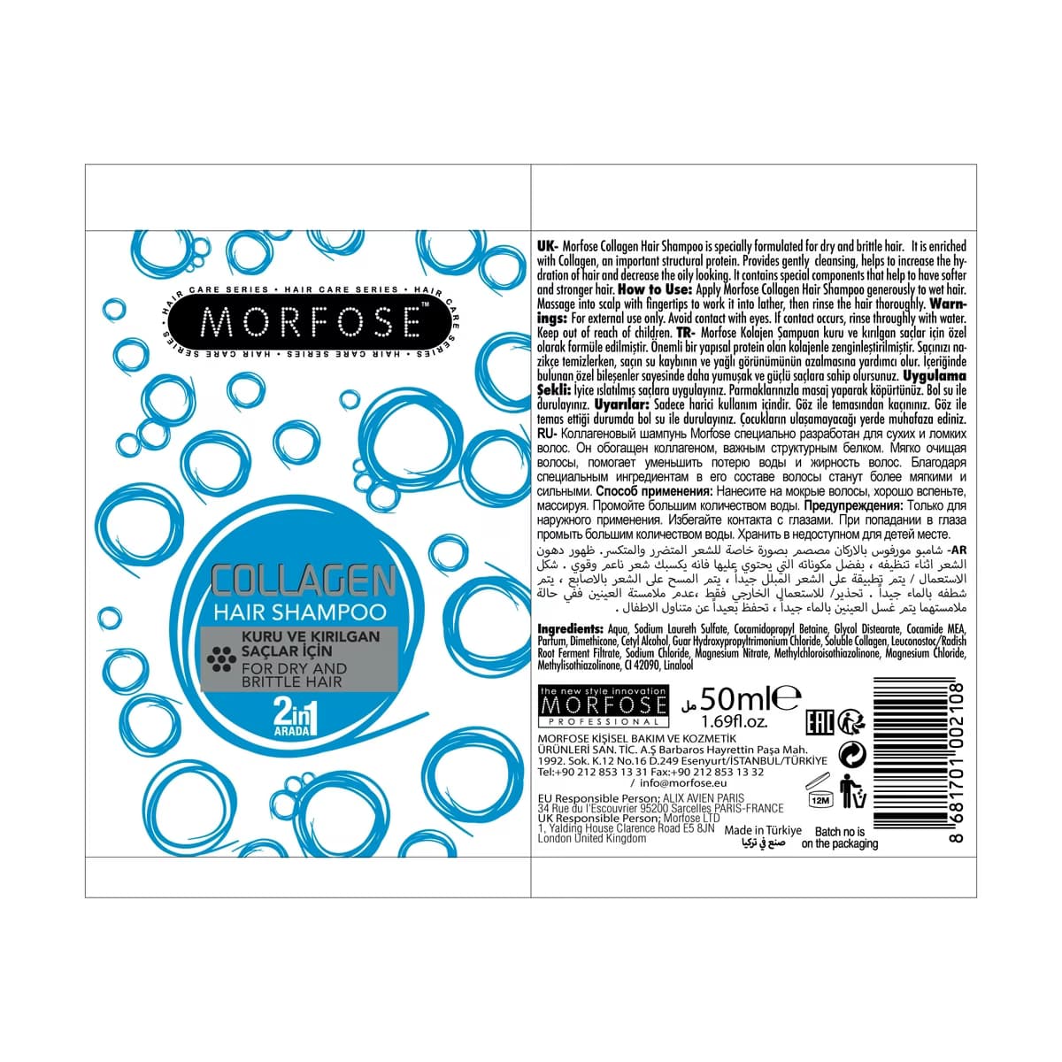 Morfose Kolajen Saç Şampuanı 50 ml - Gratis 5