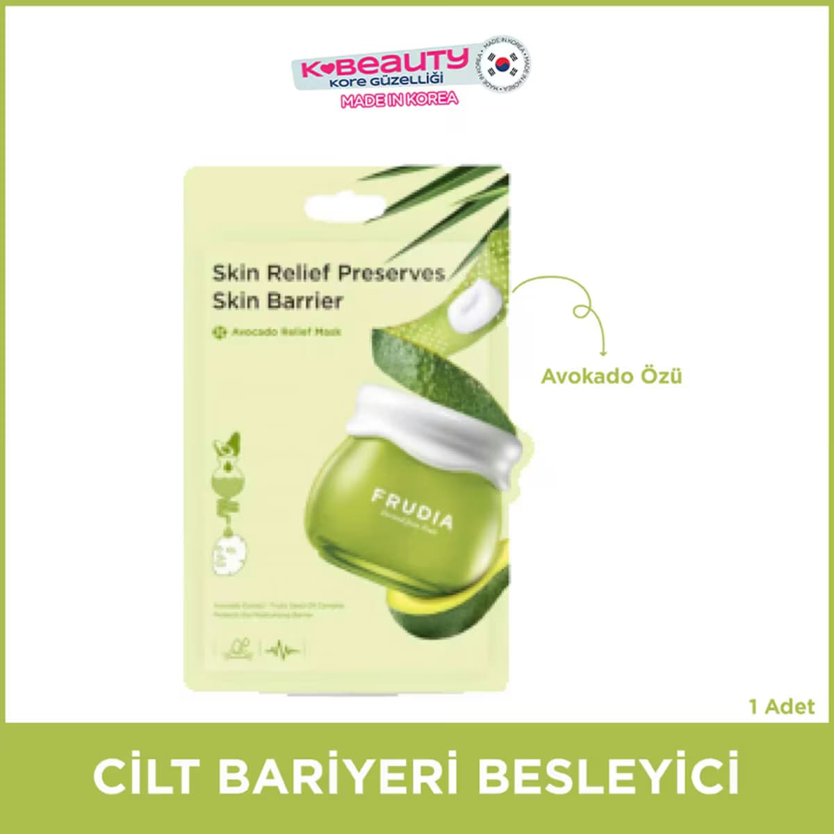 Frudia Avocado Relief Yüz Maskesi 1 Adet 3