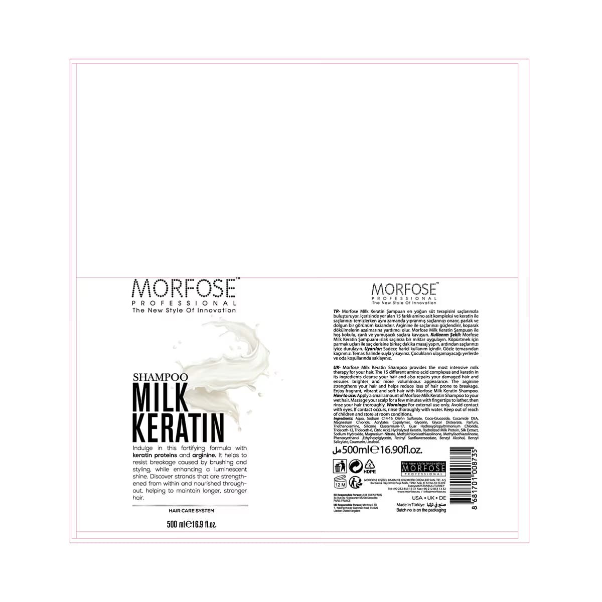 Morfose Milk Keratin Şampuan 500 ml 5