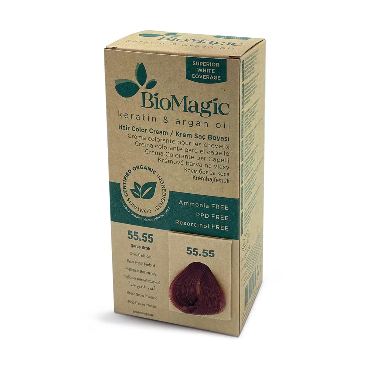 Biomagic Saç Boyası Şarap Kızılı No: 55.55 2