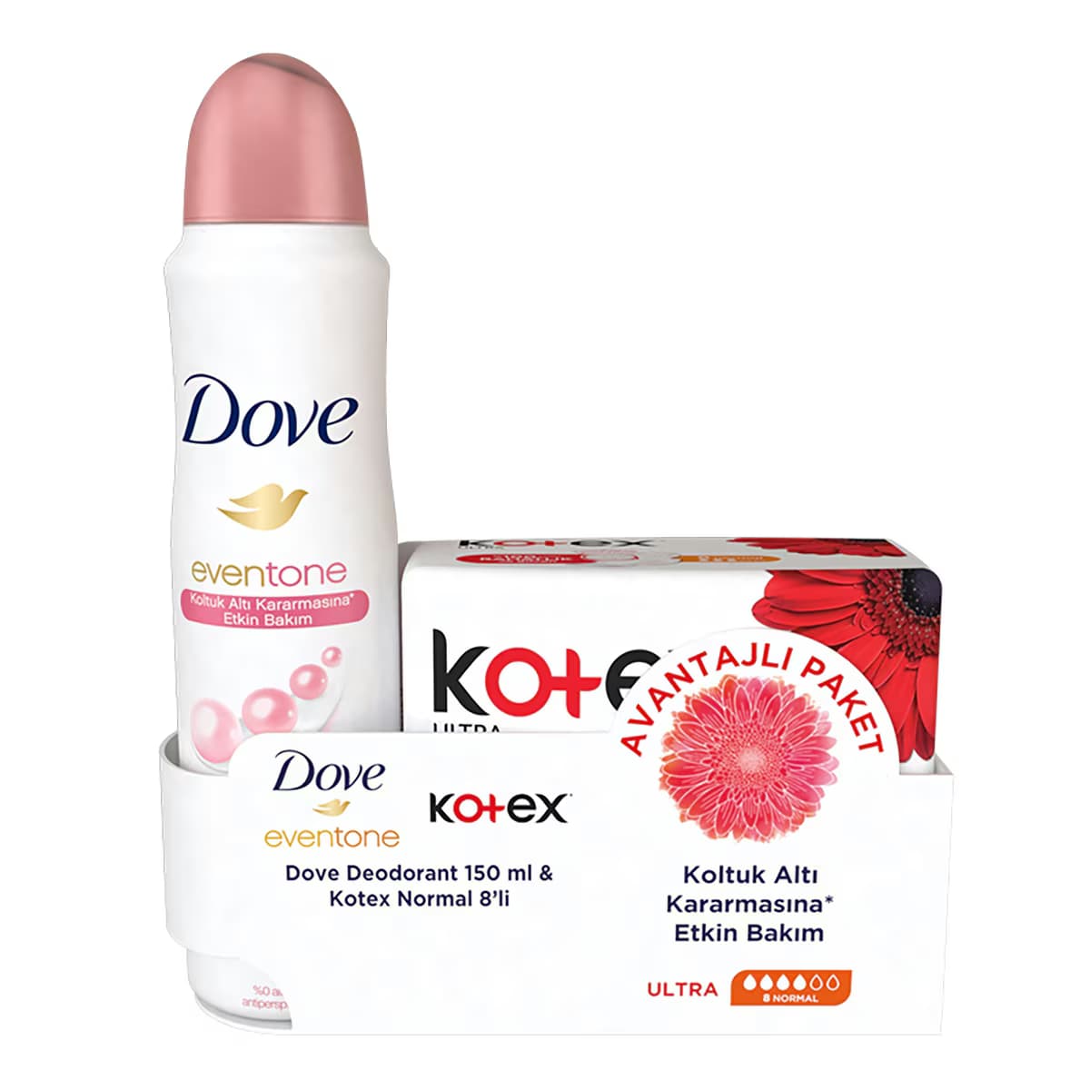 Dove Eventone Deodorant + Kotex Normal Set 2