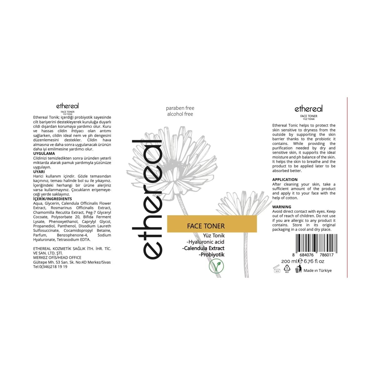 Ethereal Yüz Toniği 200 ml - Gratis 2