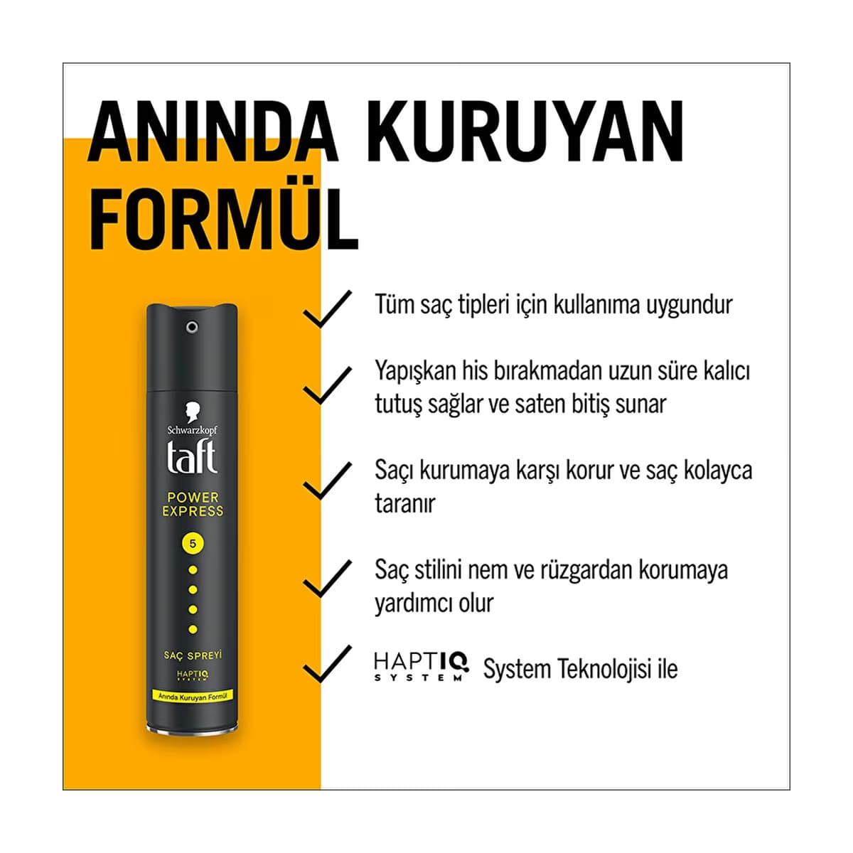 Taft Power Express Saç Spreyi 250 ml - Gratis 5