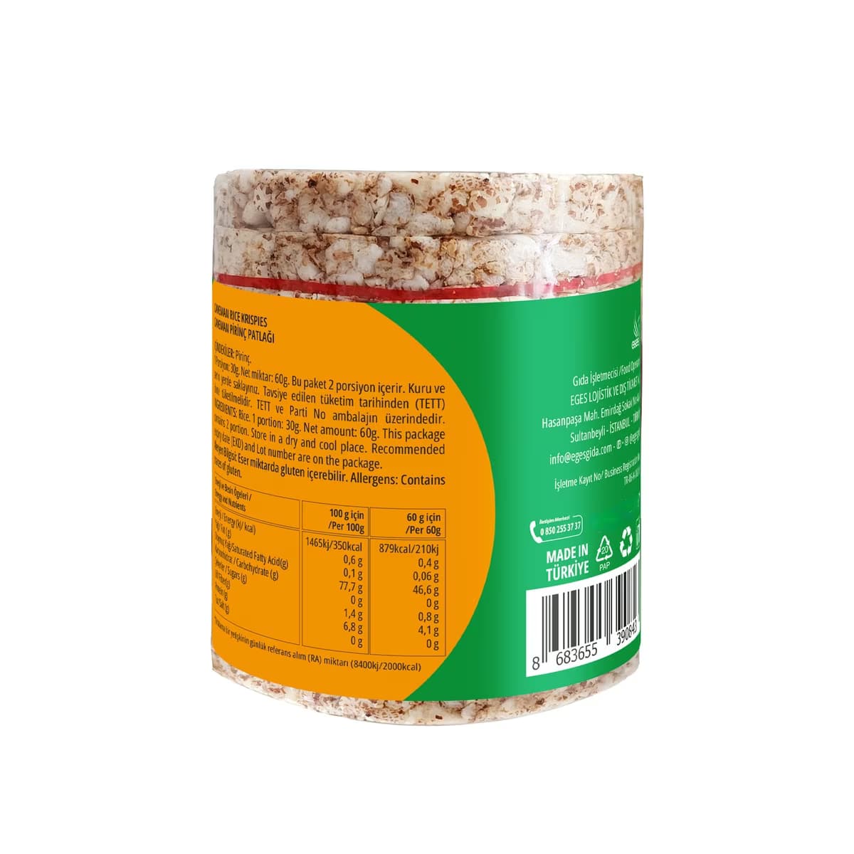 Caveman Pirinç Patlağı 60 gr - Gratis 2