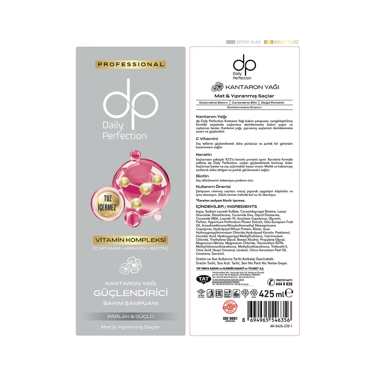 Dp Şampuan Kantaron 425 ml - Gratis 4