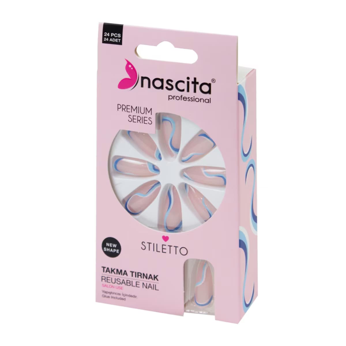 Nascita Takma Tırnak Mavi 24'lü 2