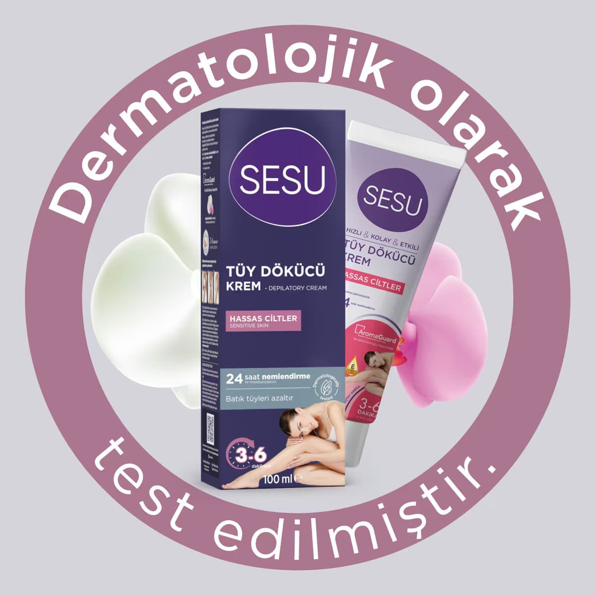 Sesu Tüy Dökücü Krem Hassas Ciltler 100 gr 2