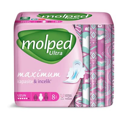 Molped Ultra Anatomik Uzun Ped 8'li