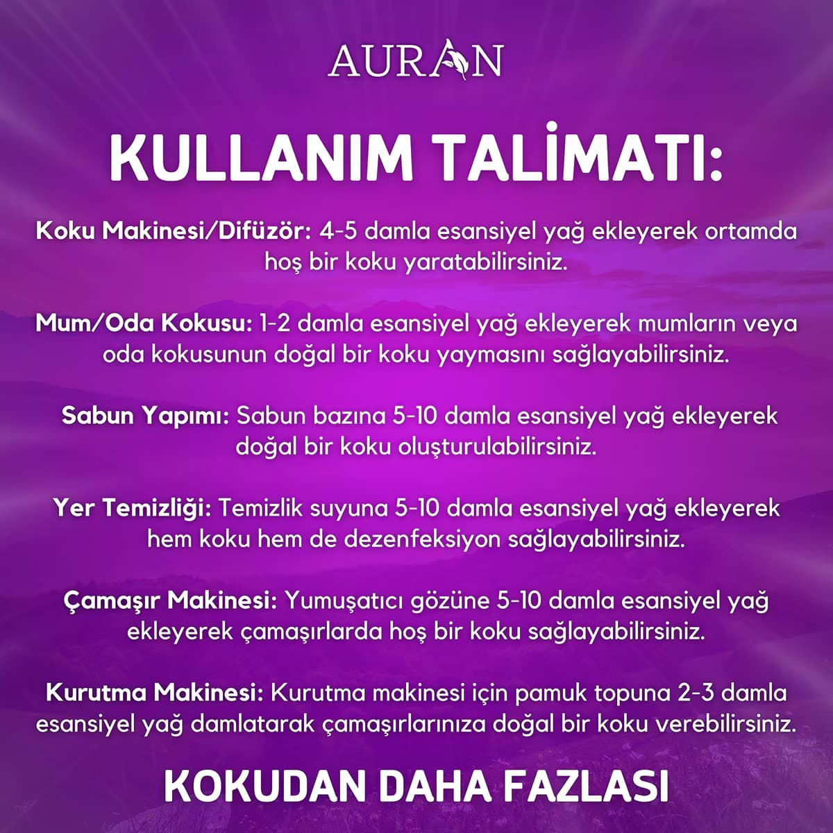 Auran Uçucu Koku Yağı Lavanta 10 ml 3