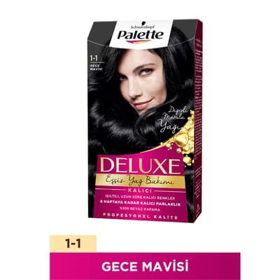 Palette Deluxe Saç Boyası 1-1 Gece Mavisi