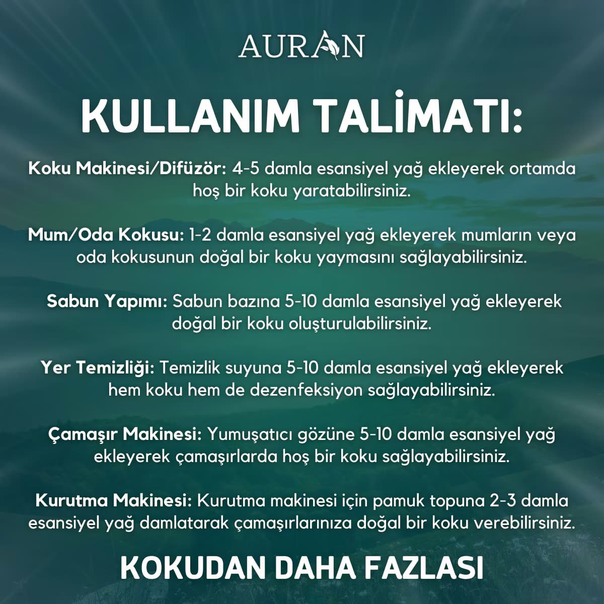 Auran Uçucu Koku Yağı Nefes Açıcı 10 ml 4
