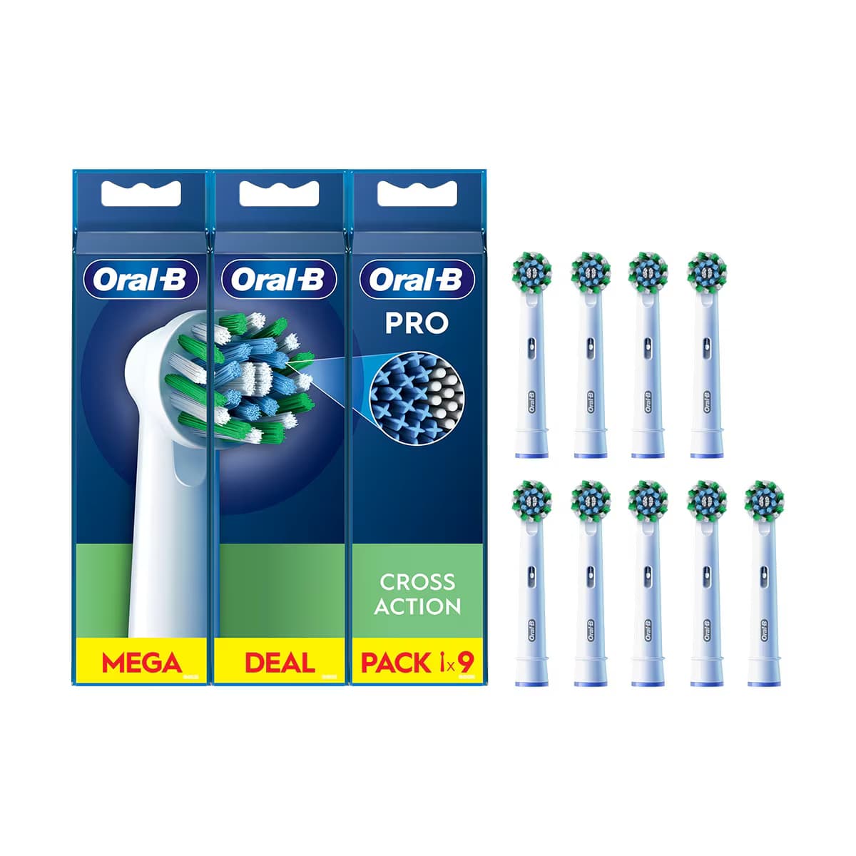 Oral-B Cross Action Yedek Başlık 9'lu 2