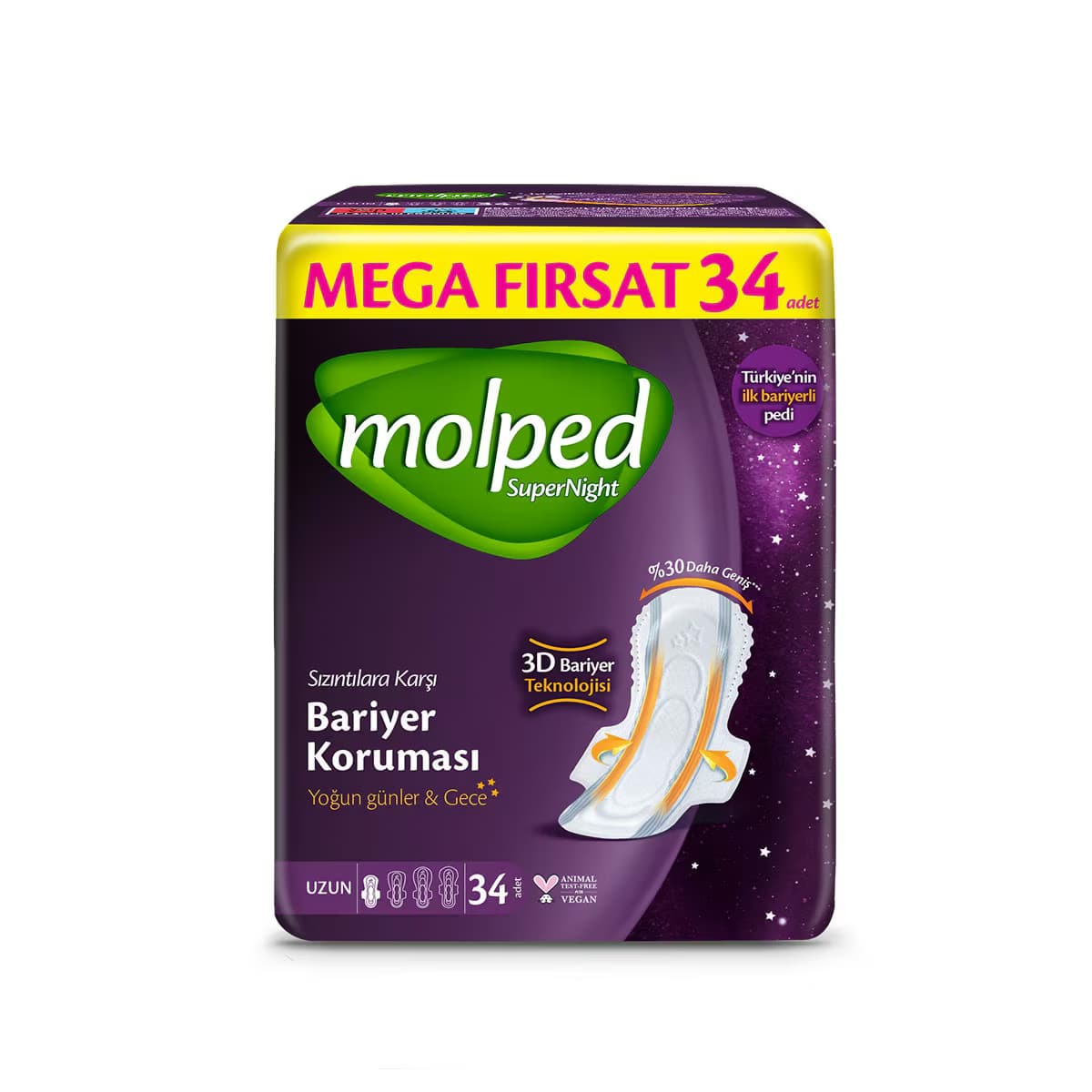 Molped Supernight Ped Uzun 34 Adet 2