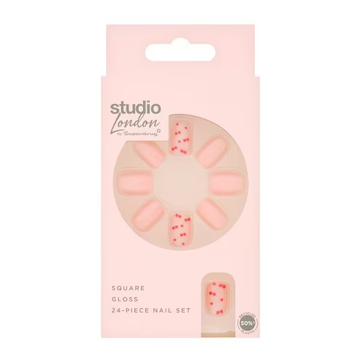 Superdrug Studio Takma Tırnak Cherry 24'lü 2