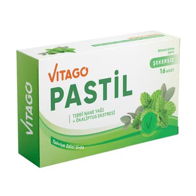 Vitago Pastil Tıbbi Nane Ökaliptus Yağı 16'lı