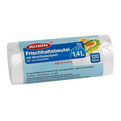 Rubin Saklama Poşeti Klipsli 1.4Lt 120'li