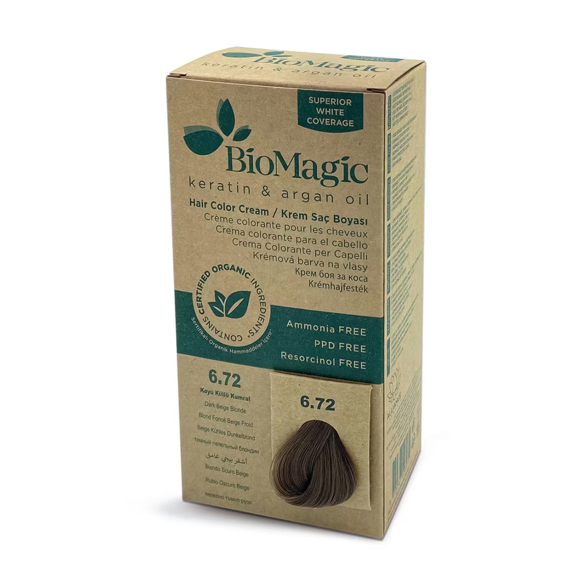 Biomagic Saç Boyası Koyu Küllü Kumral No: 6.72 2