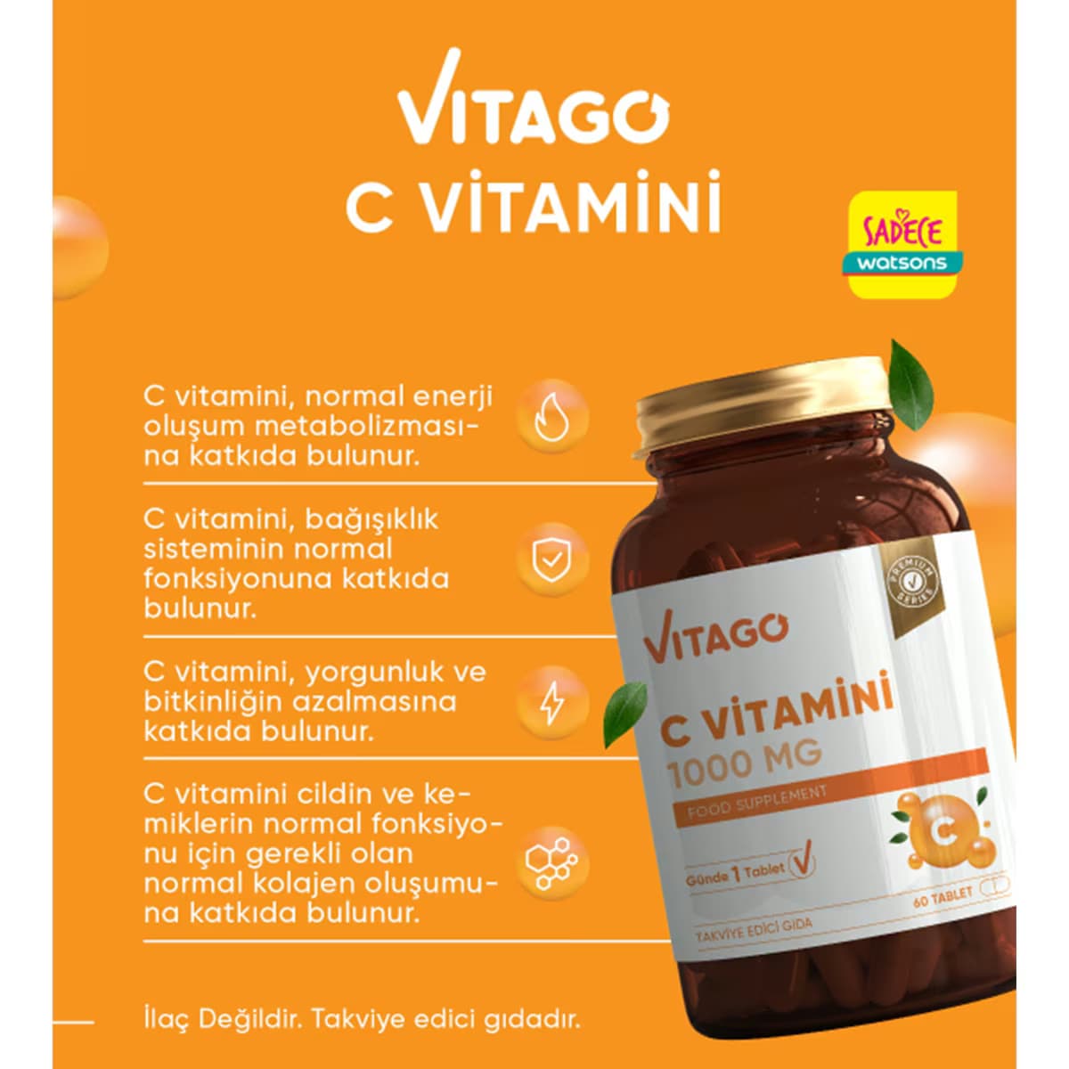 Vitago Vitamin C 1000 Mg Tablet 60'lı 2