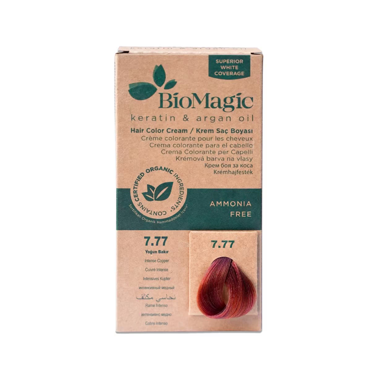 Biomagic Saç Boyası 7/77 Yoğun Bakır 2