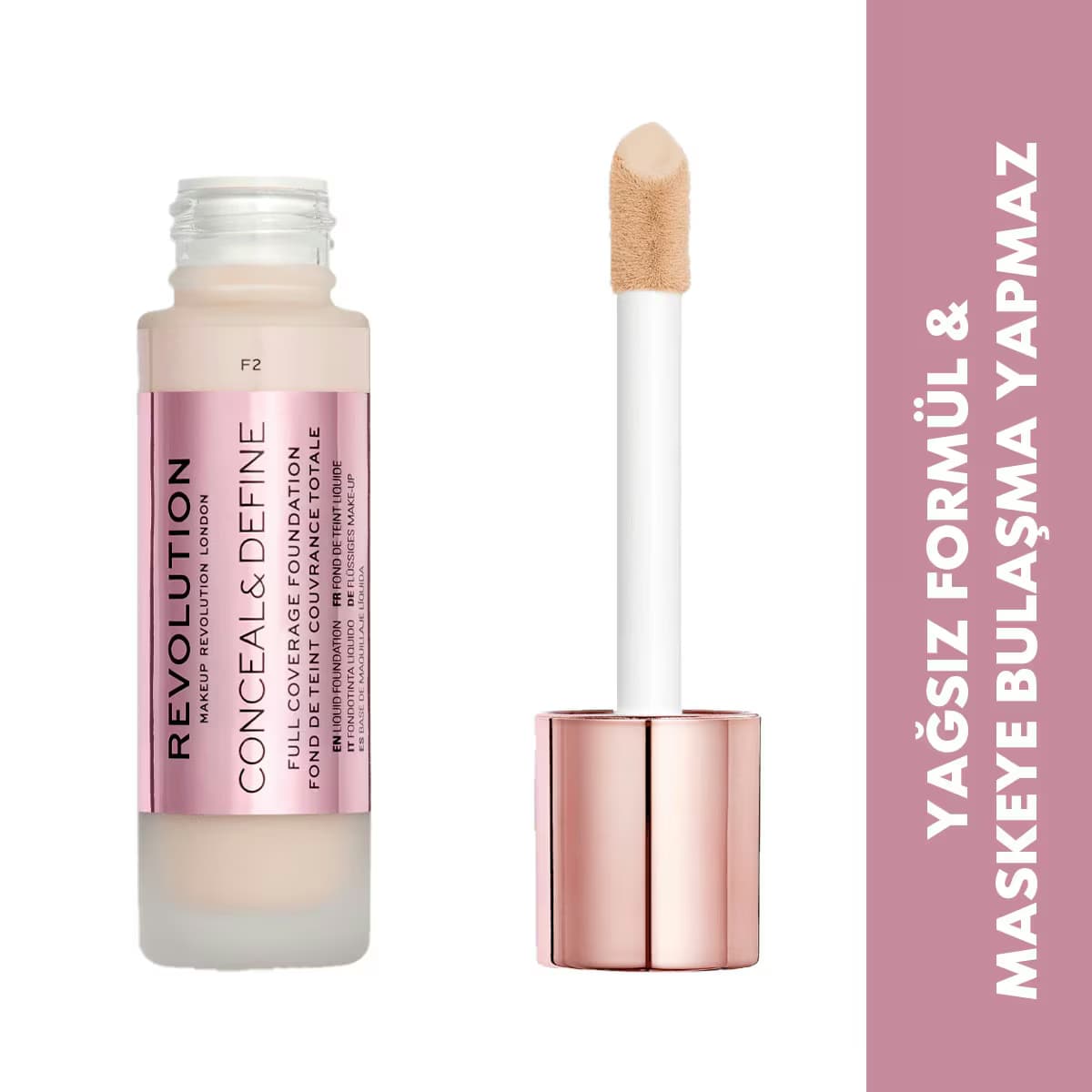 Revolution Conceal & Define Fondöten F2 4
