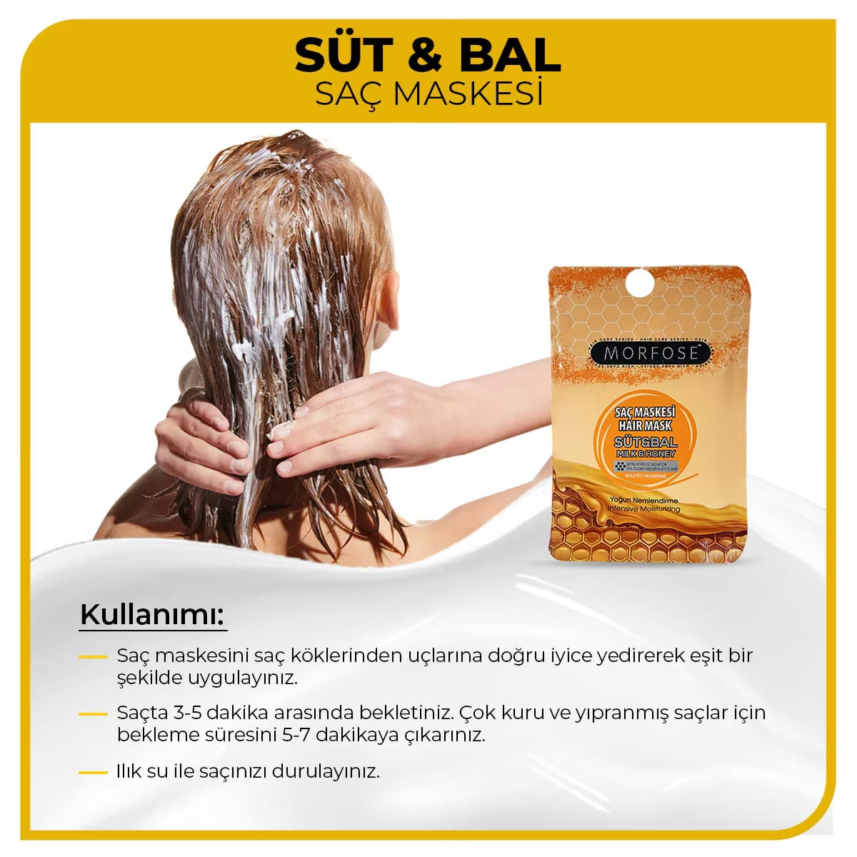 Morfose Saç Maskesi Süt Bal 25 ml 4