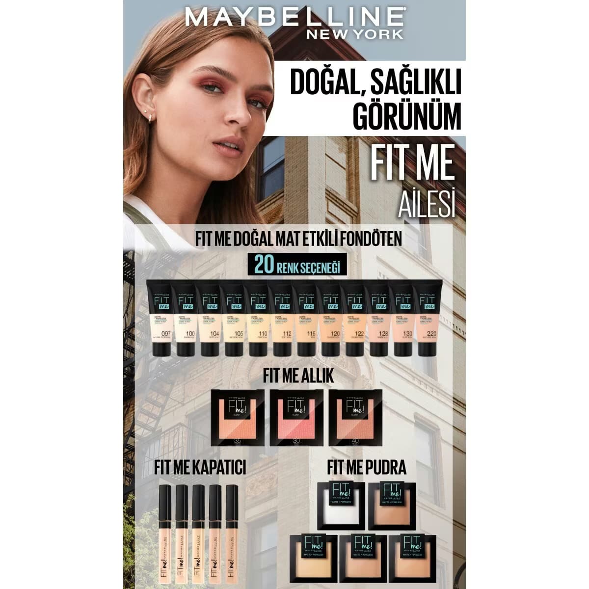 Maybelline New York Fit Me Kapatıcı 20 Sand 5