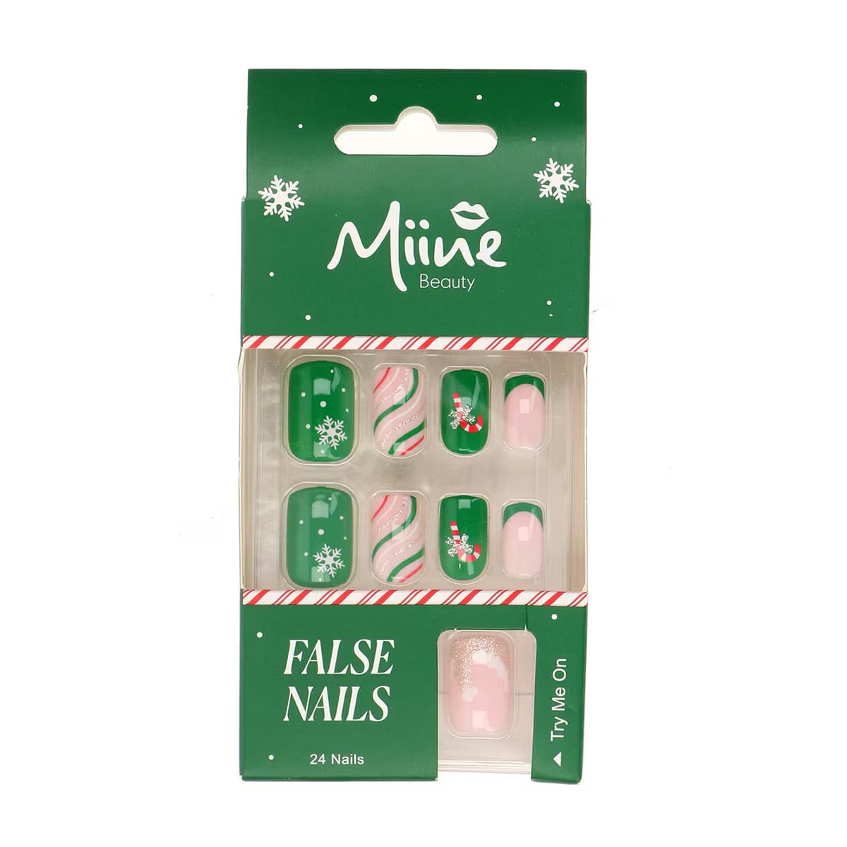 Miine New Year Takma Tırnak Green 24'lü 3