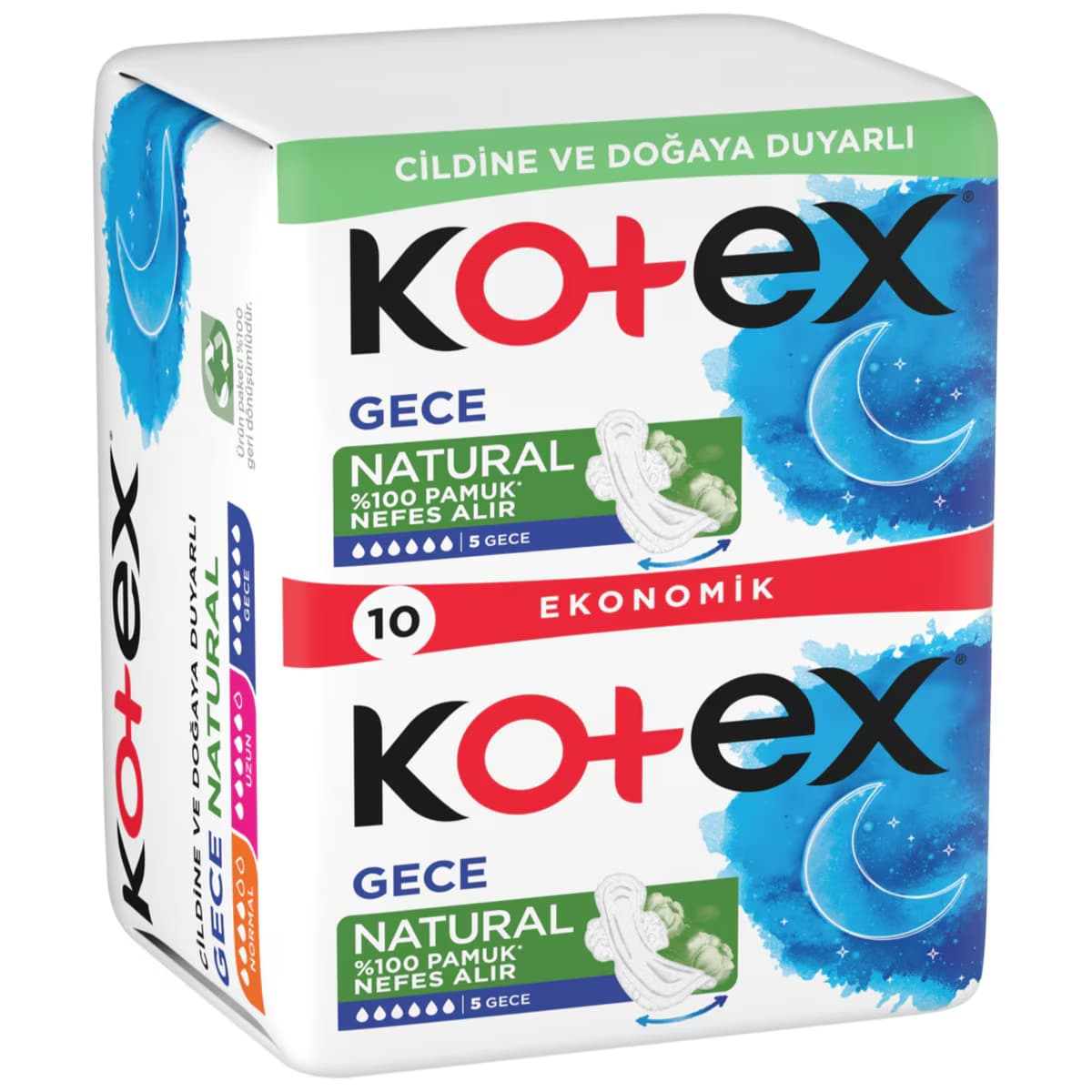 Kotex Natural Ultra Double Gece Pedi 10'lu 2