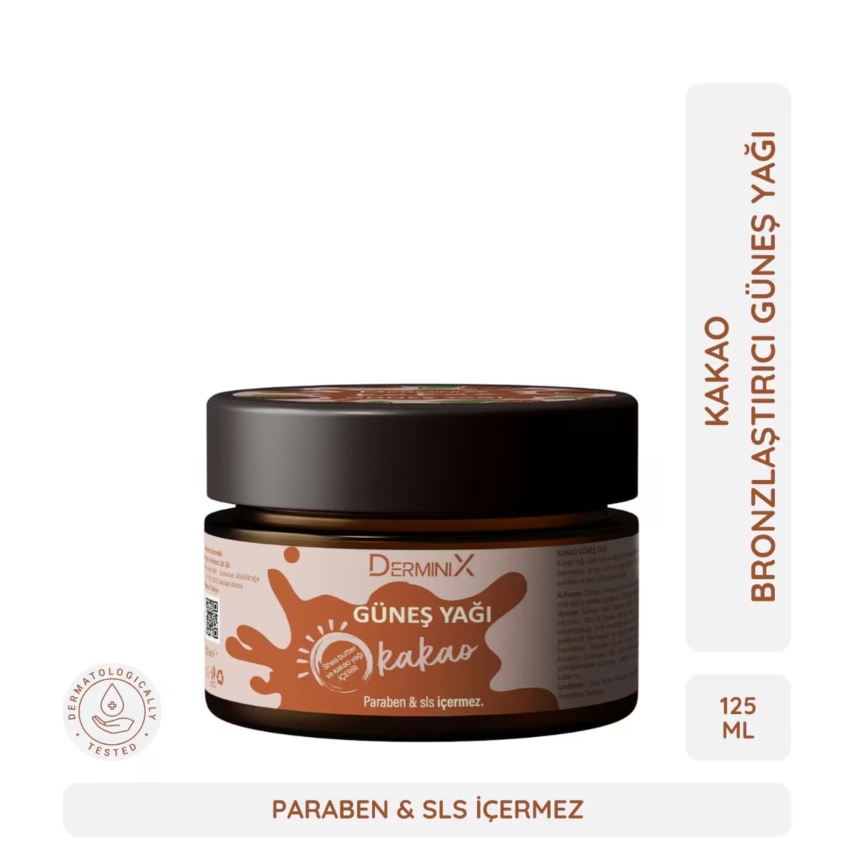 Derminix Güneş Yağı Kakao 125 ml 4